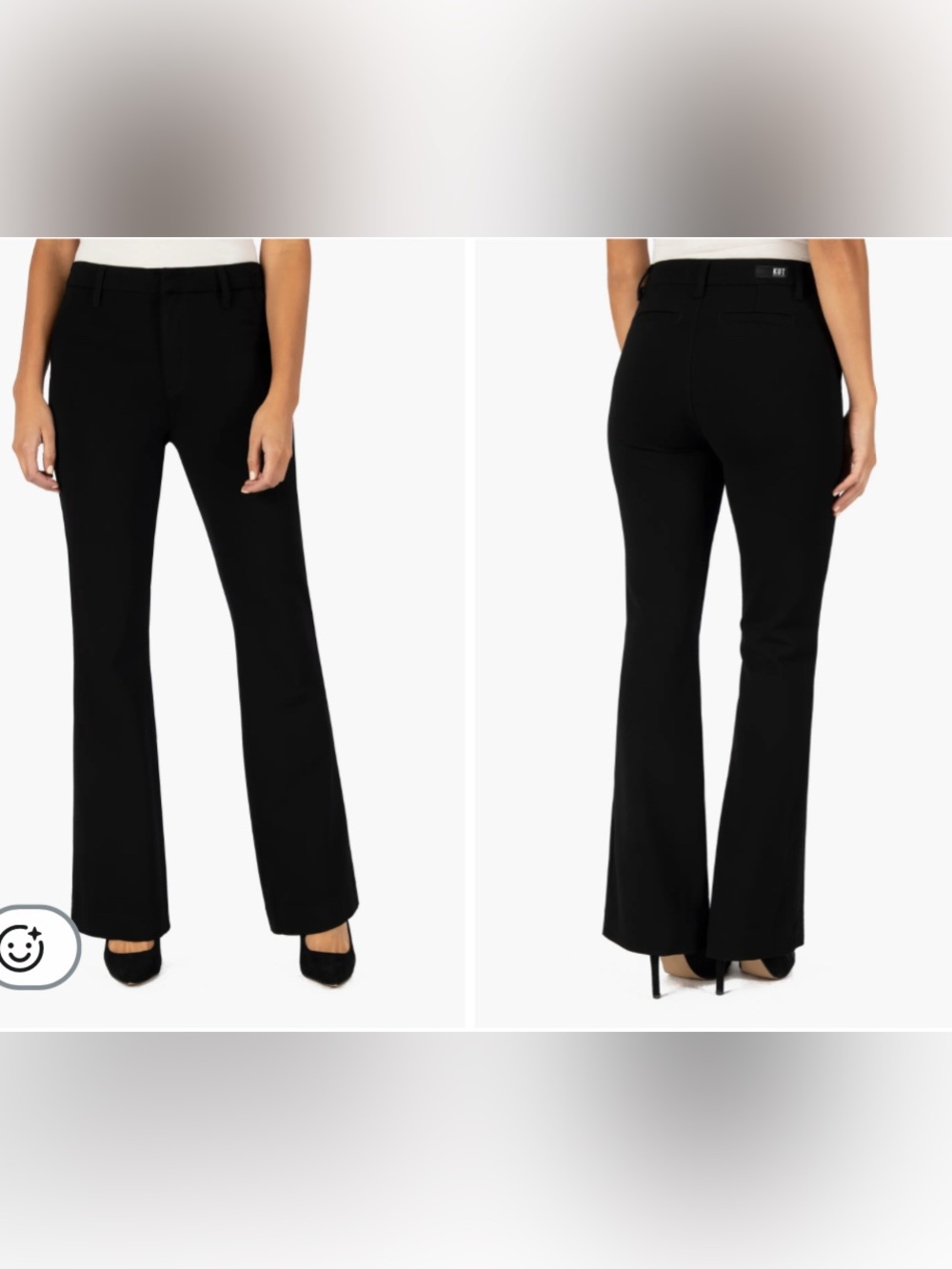 Kut from the Kloth Arianna High Rise Flare Pant Black Trouser sz 8 Stretch